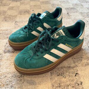 ✨NWOT✨ Adidas Gazelle Bold Collegiate Green White Gum Shoes